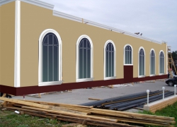 Обрисовка фасада архитектурно-декоративными элементами из ПСБС