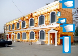 Обрисовка фасад архитектурно-декоративыми элементами из ПСБС